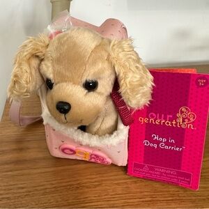 Our Generation Hop In Dog Carrier With 6” Pup And Accessories For OG Doll NEW